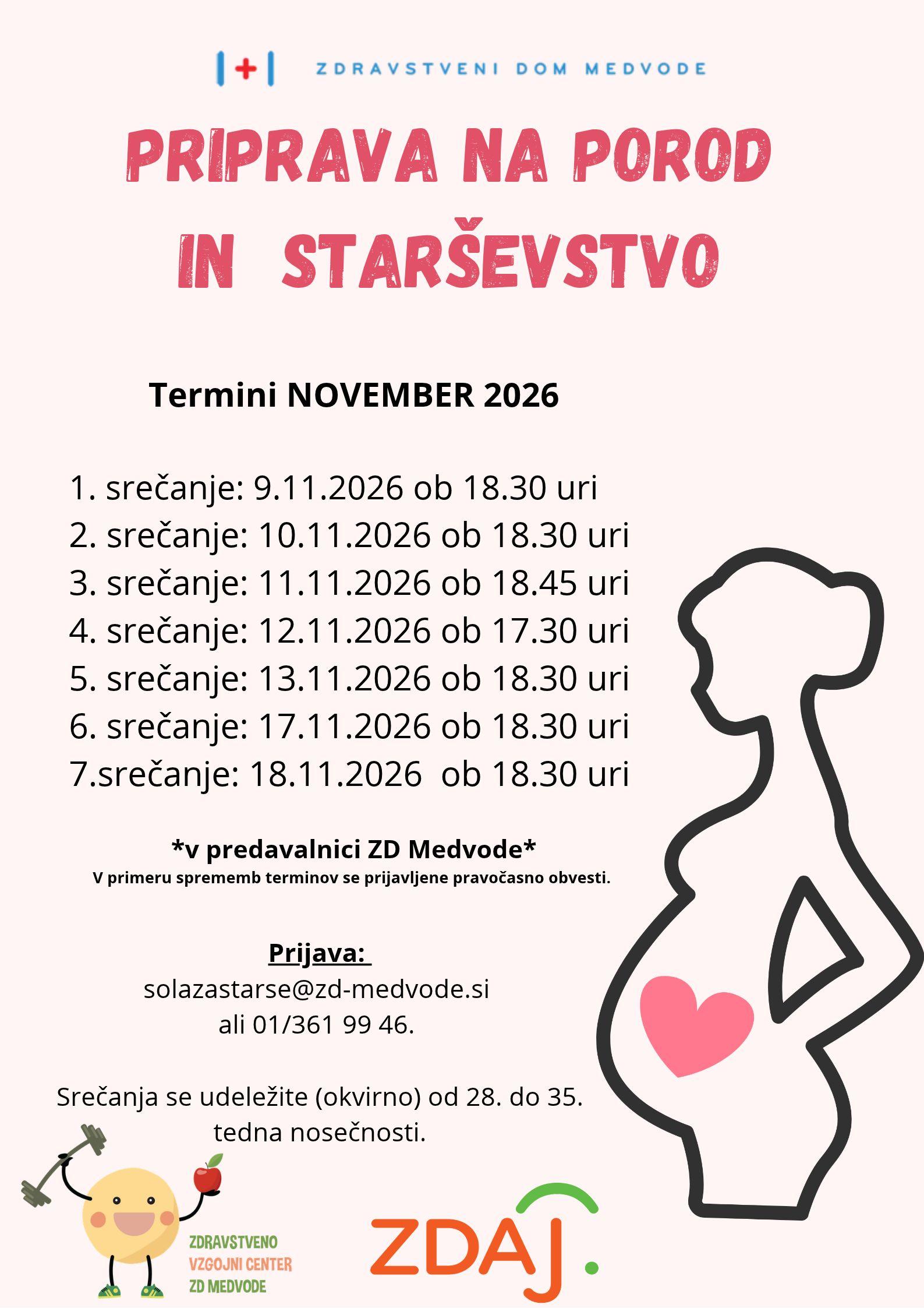 Priprava na porod in starševstvo 16
